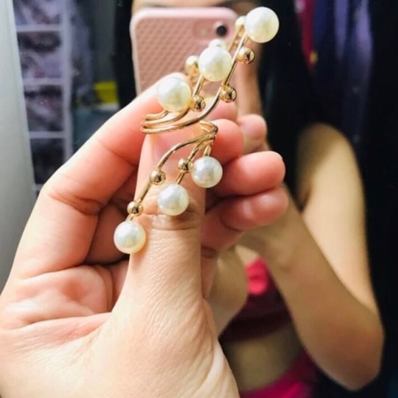 SOLD ! GORGEOUS Pearl Twine Ajustable Statement Ring - Picture 4 of 4